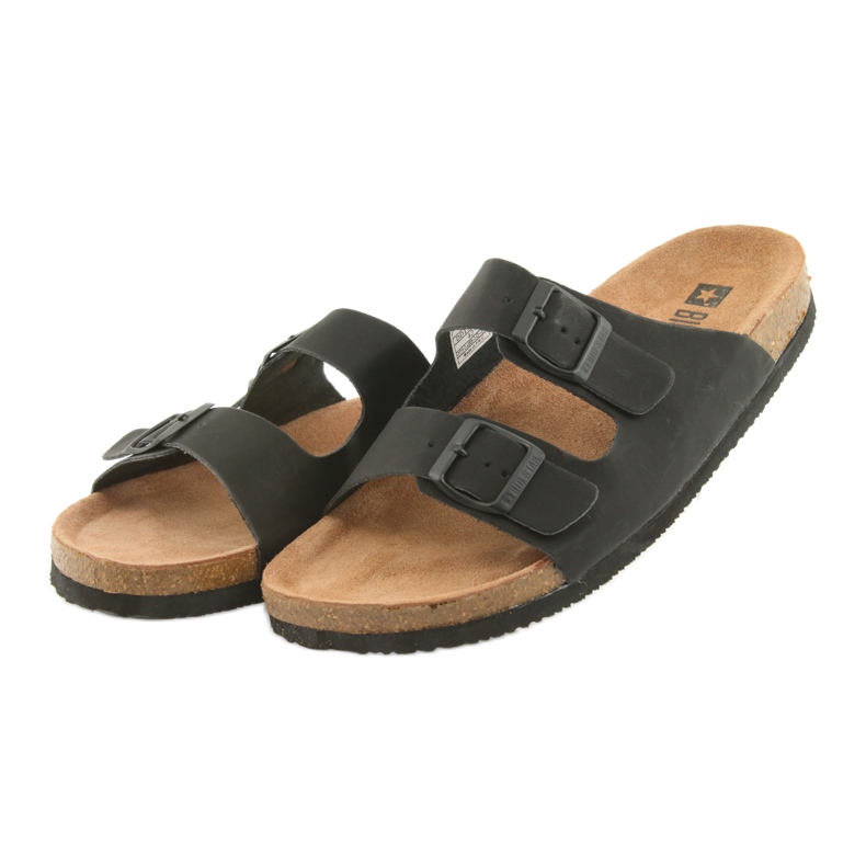 Klapki męskie profilowane Big Star 174605 czarne 3