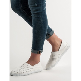 Super Mode Wygodne Trampki Slip On białe 2