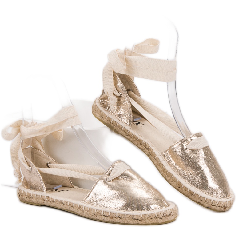 Cm Paris Wiązane Espadryle żółte 2