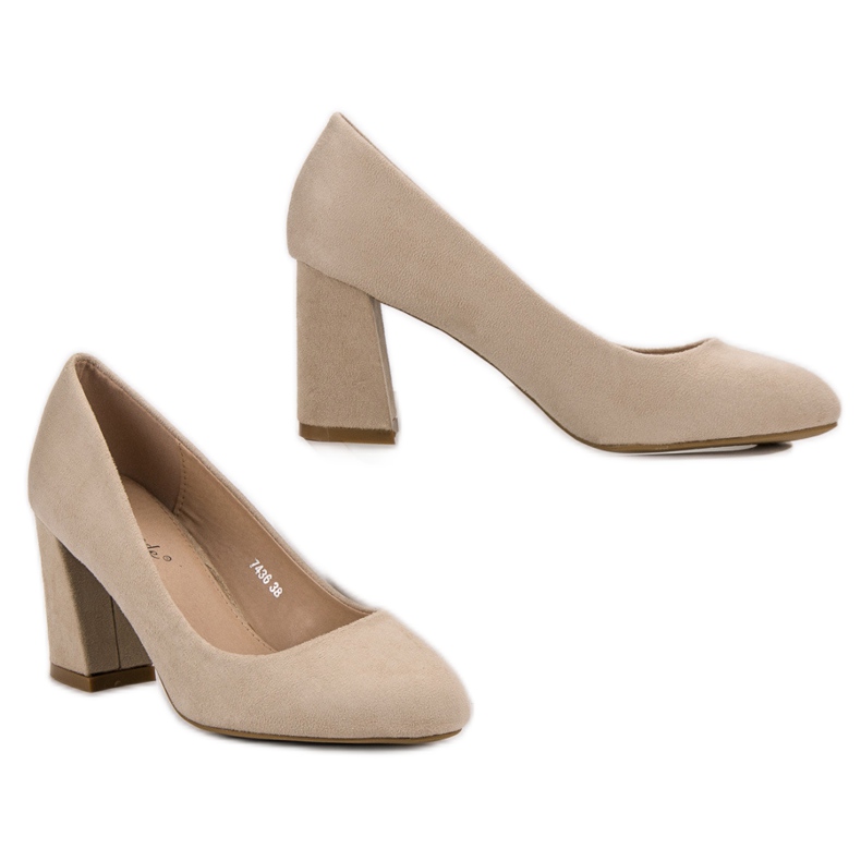 Super Mode Czółenka Na Słupku wielokolorowe czerwone 1