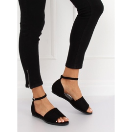 Baleriny odkryte czarne MM-589 Black 1