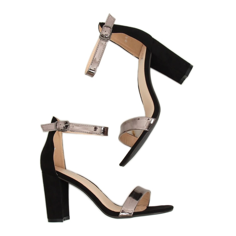 Sandałki na słupku czarne GF-WL-35 Black 1