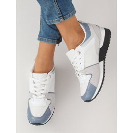 Buty sportowe białe B-01 WHITE/BLUE 1