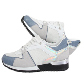 Buty sportowe białe B-01 WHITE/BLUE 2