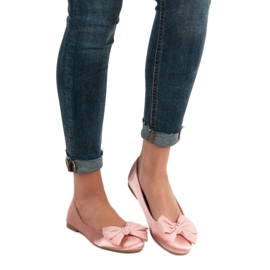 BELLAMILA Satynowe Baleriny różowe 1