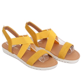 Sandałki damskie żółte X565 Yellow 1
