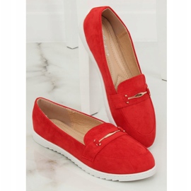 Mokasyny damskie czerwone BJ600-E25 Red 1