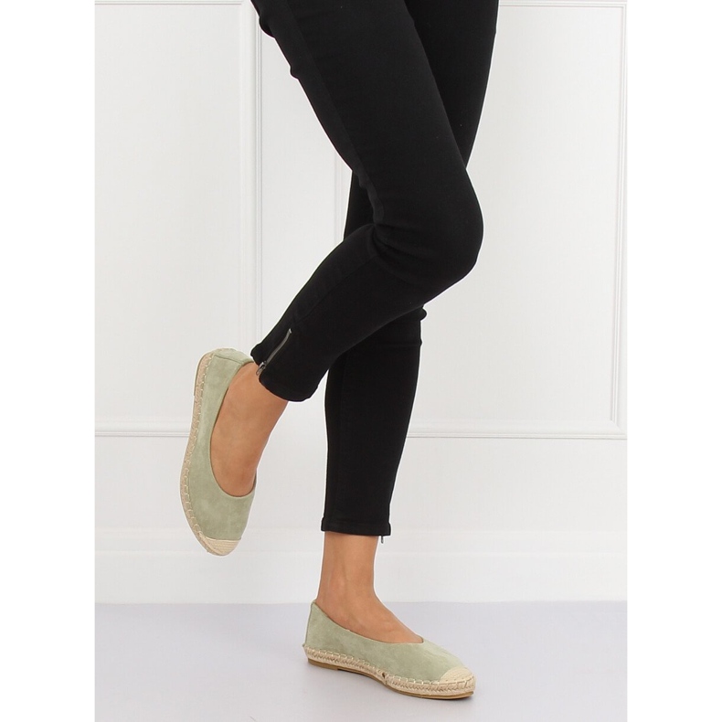 Espadryle baleriny zielone N-2980 L.GREEN 2