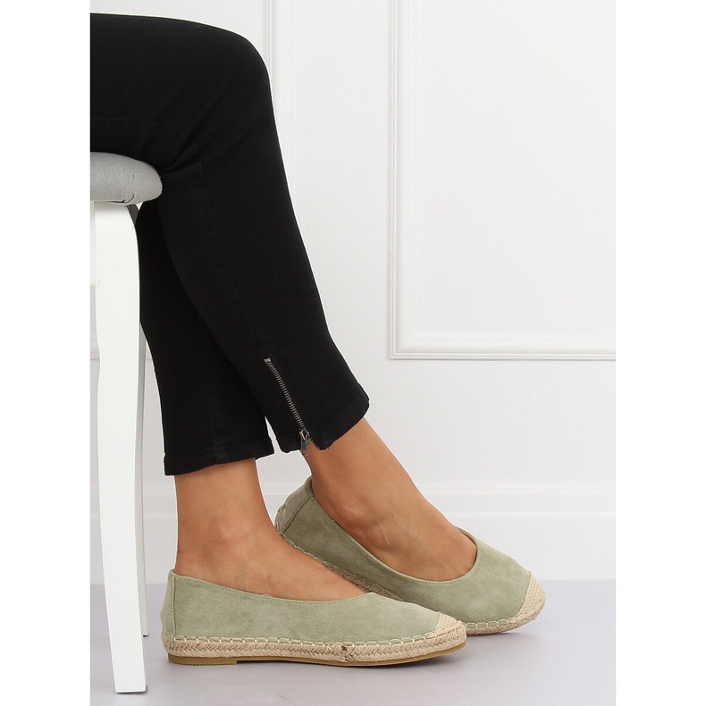 Espadryle baleriny zielone N-2980 L.GREEN 1