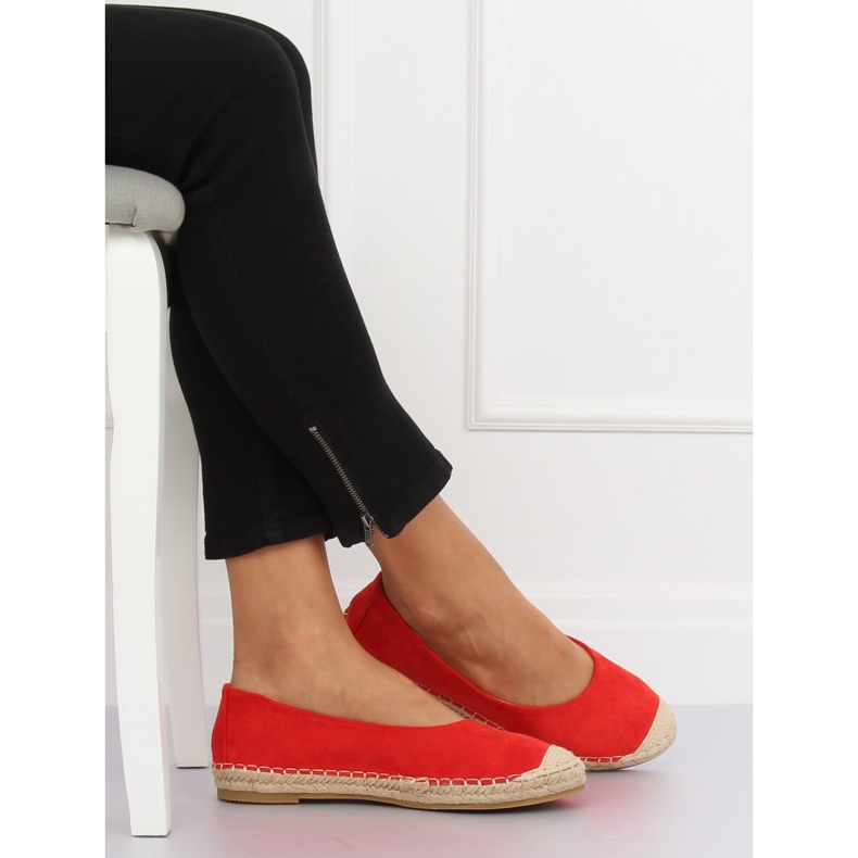 Espadryle baleriny czerwone N-2980 Red 2