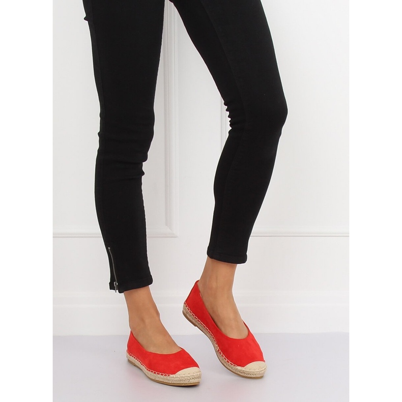 Espadryle baleriny czerwone N-2980 Red 1