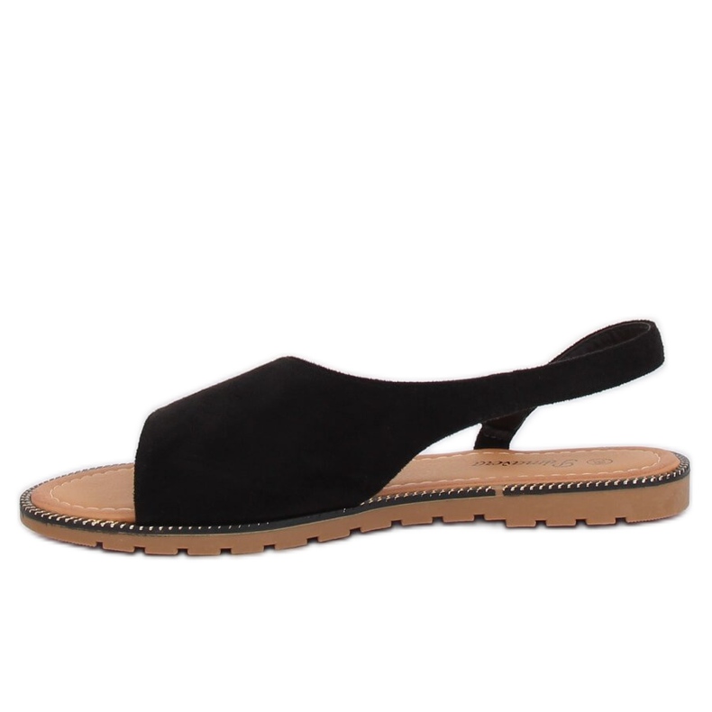 Sandałki damskie asymetryczne czarne 982 Black 1