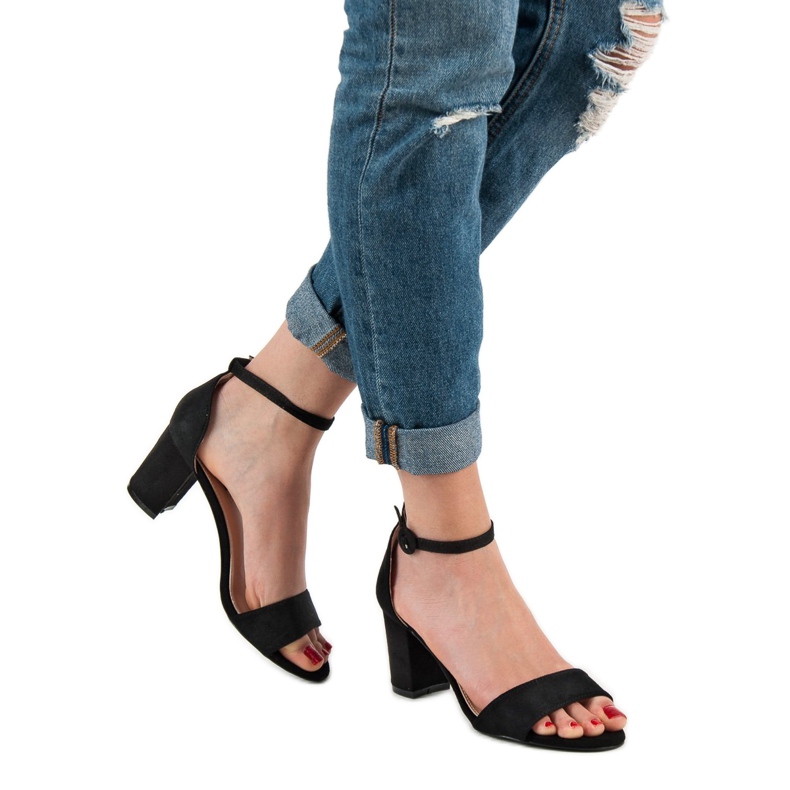 Stylowe Sandałki VICES czarne 2