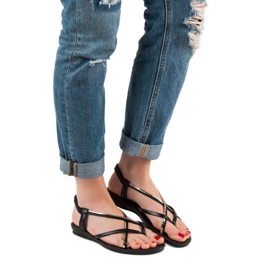 Camo Czarne Wsuwane Sandałki 2