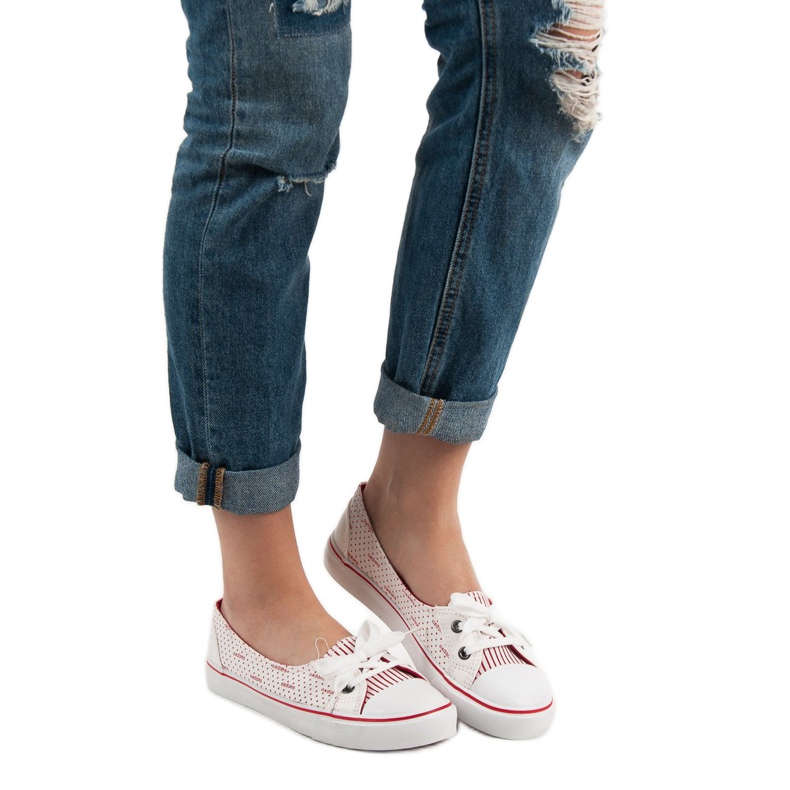 J. Star Białe Niskie Trampki 2