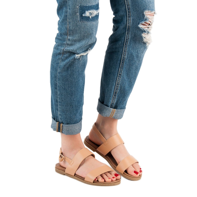 Primavera Casualowe Sandałki brązowe 2