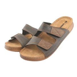 Klapki męskie Inblu TH015 brązowe 3