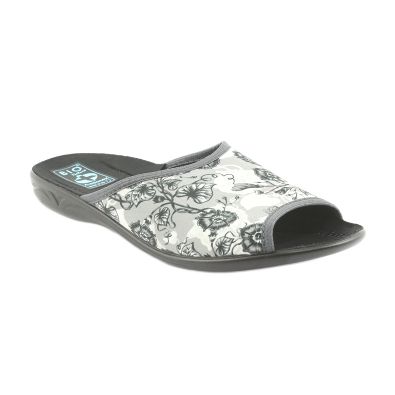 Kapcie damskie Adanex 23981 grey czarne szare ecru 1