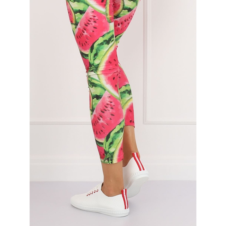 Trampki damskie biało-czerwone B111-17 WHITE/RED białe 2