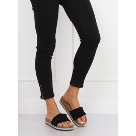 Klapki espadryle czarne BJS-002 Black 1