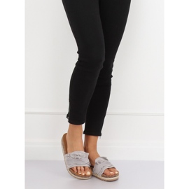 Klapki espadryle szare BJS-002 Grey wielokolorowe 1