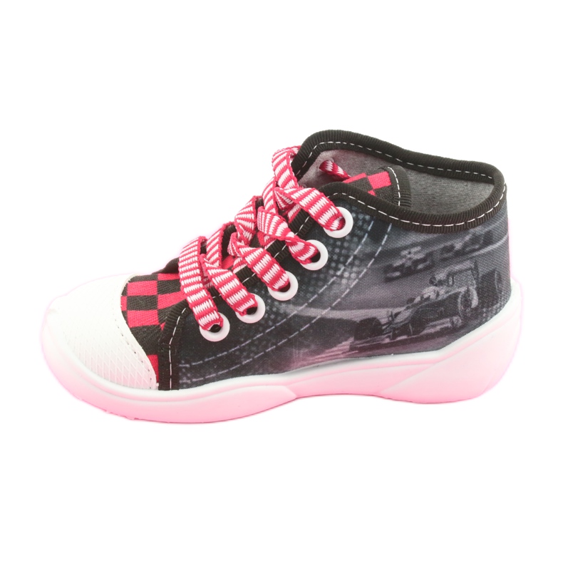 Befado obuwie dziecięce 218P050 czarne szare czerwone 2