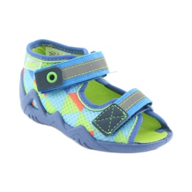 Kapcie niebieskie zielone Befado 250P059 pomarańczowe 1