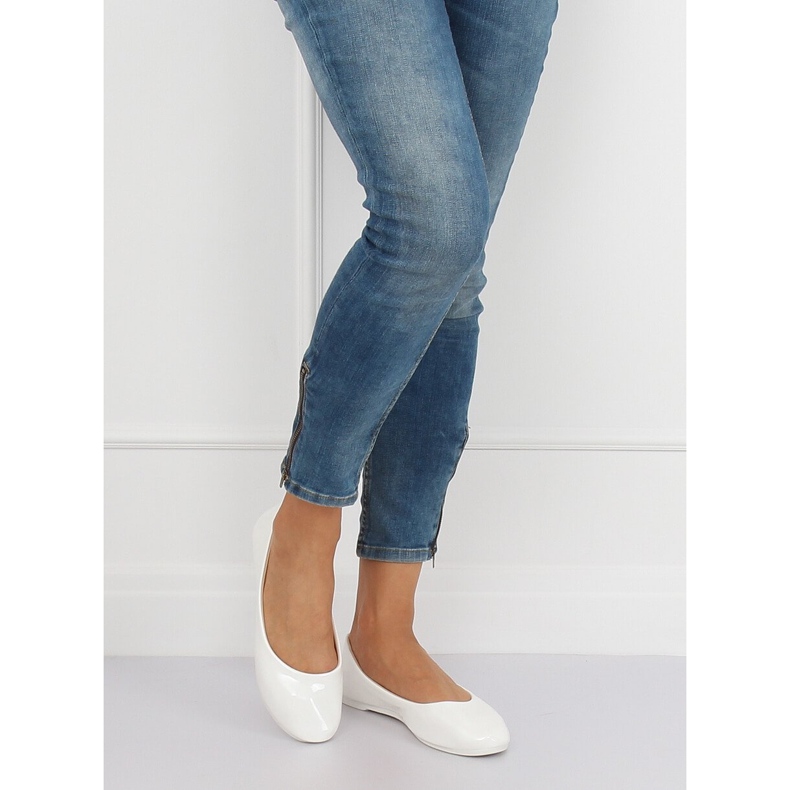 Baleriny damskie białe JX76P White 2