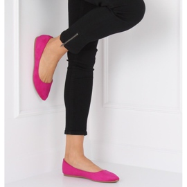 Baleriny migdałowe noski fuksjowe WD39P Fuchsia różowe 1