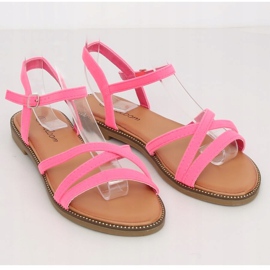 Sandałki damskie różowe WL255 Fushia 1