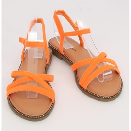 Sandałki damskie pomarańczowe WL255 Orange 1