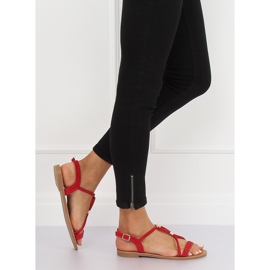 Sandałki damskie czerwone L520 Red 2