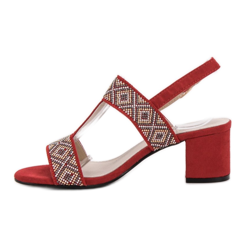 Goodin Sandałki Na Obcasie czerwone 1