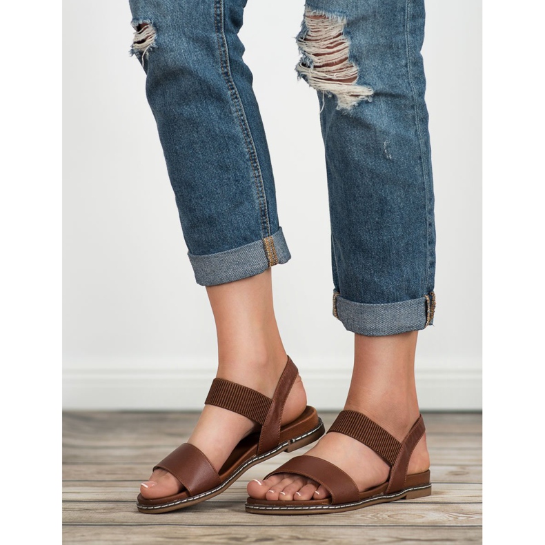 Mannika Brązowe Sandałki 1