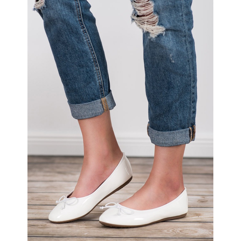 Renda Baleriny Z Kokardką białe 2