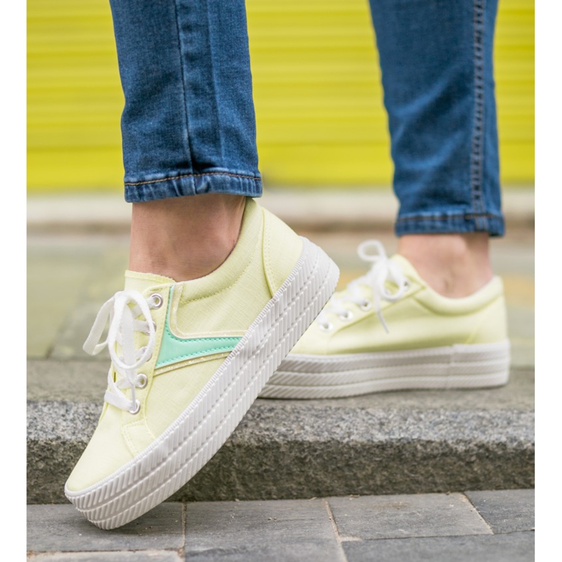 Kylie Trampki Na Platformie żółte 1