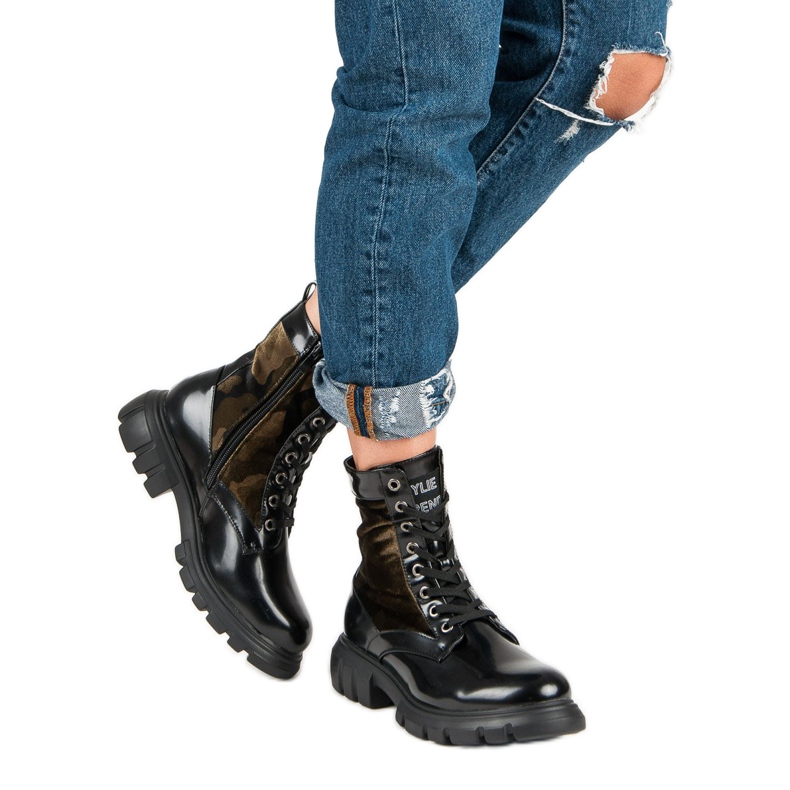 Kylie Botki Glany Moro czarne 1