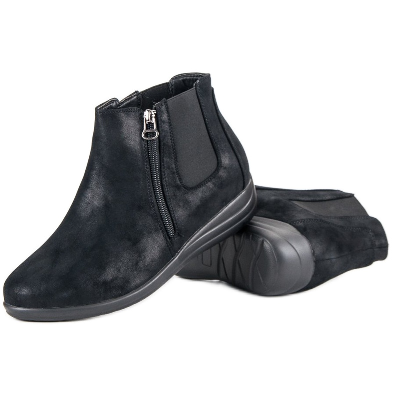 Kylie Czarne Botki Na Suwak 2