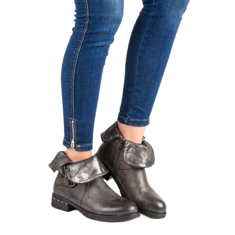 Forever Folie Szare Botki Workery 2