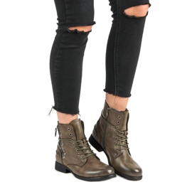 Kayla Zielone Rockowe Botki 2
