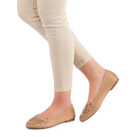 Small Swan Klasyczne Ciemnobeżowe Mokasyny beżowy 1