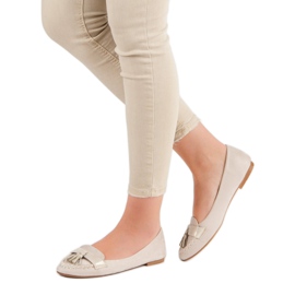 Small Swan Mokasyny Z Frędzlami brązowe 1