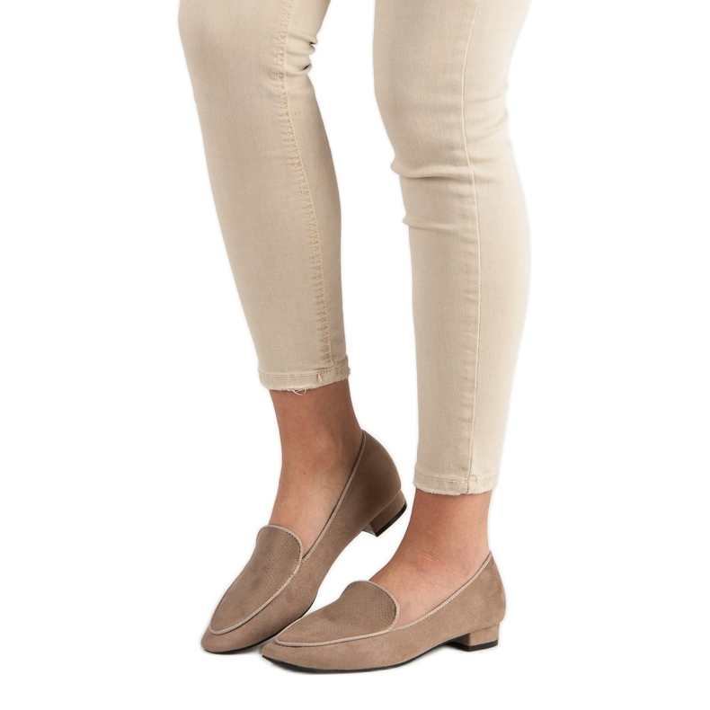 Small Swan Modne Lordsy brązowe 2