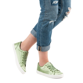 Kylie Satynowe Trampki zielone 1