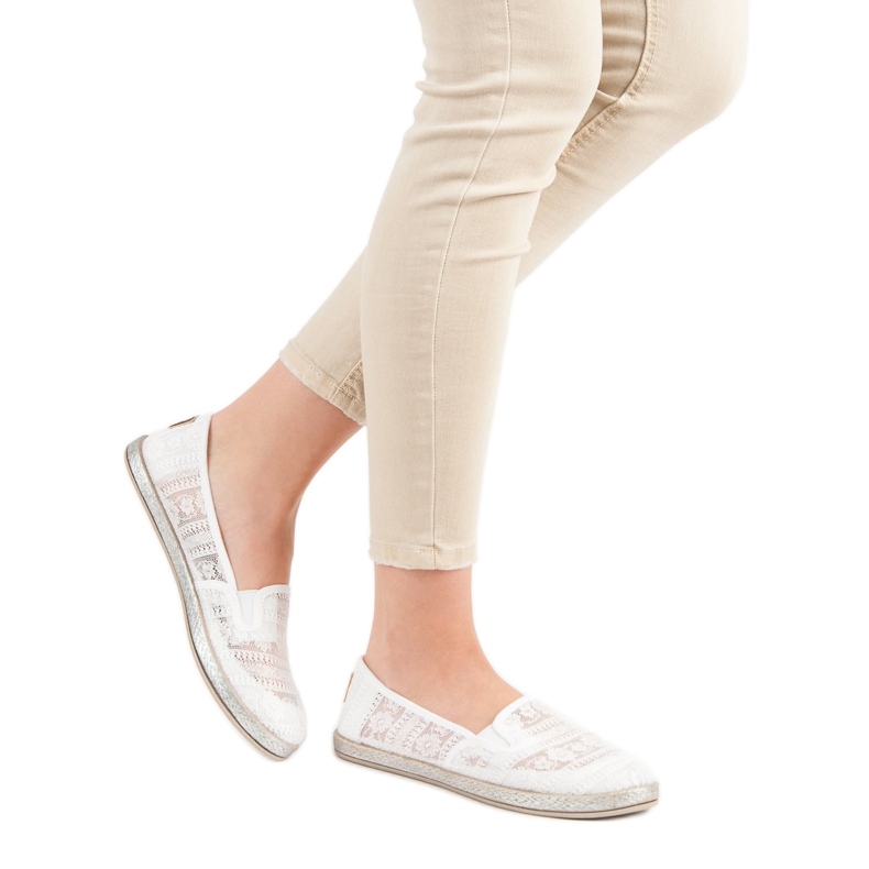 Koronkowe Slipony MCKEYLOR białe 1