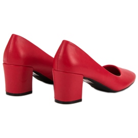 Ideal Shoes Klasyczne Czerwone Czółenka 5