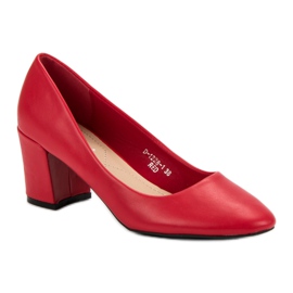 Ideal Shoes Klasyczne Czerwone Czółenka 3