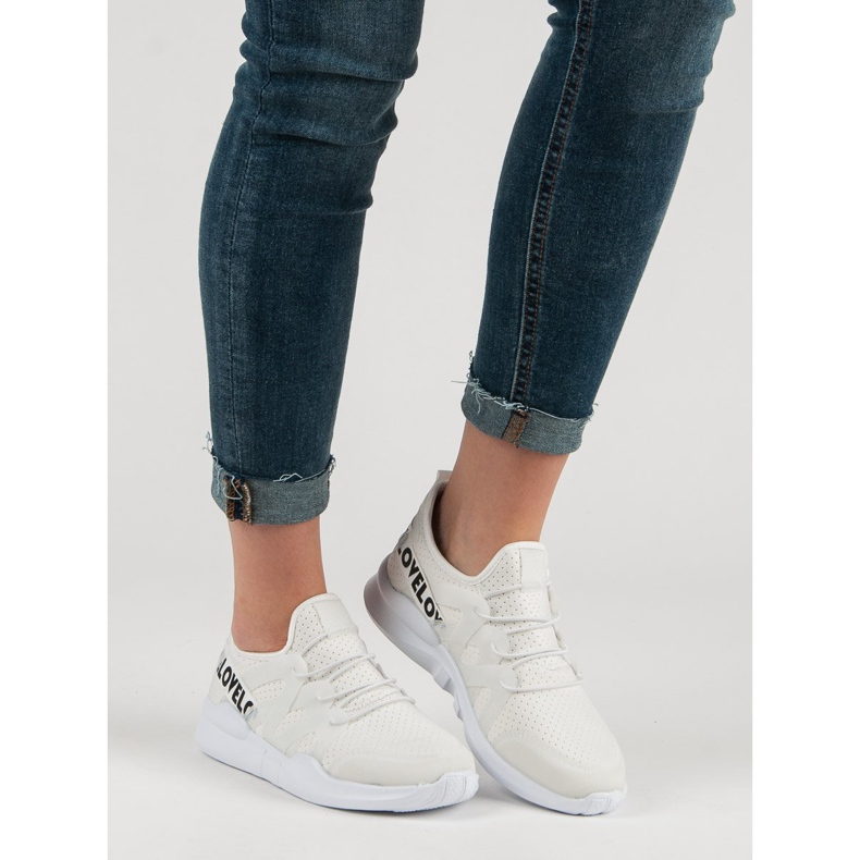 Białe Tekstylne Buty Sportowe 1