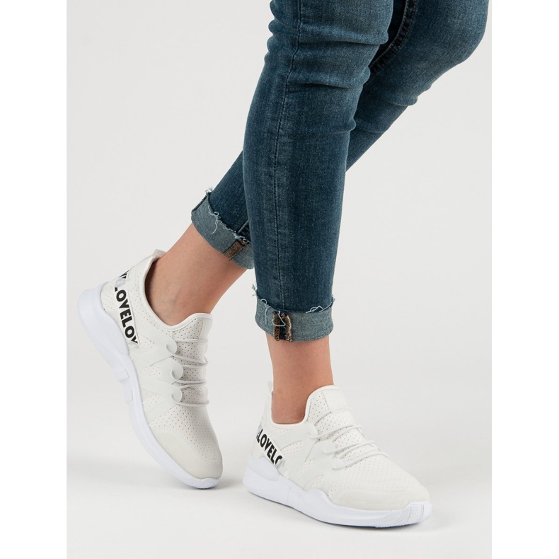 Białe Tekstylne Buty Sportowe 2