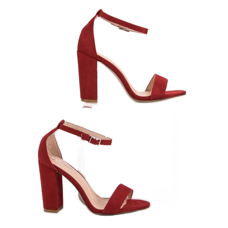 Ch. Creation Czerwone Sandały Na Słupku 1